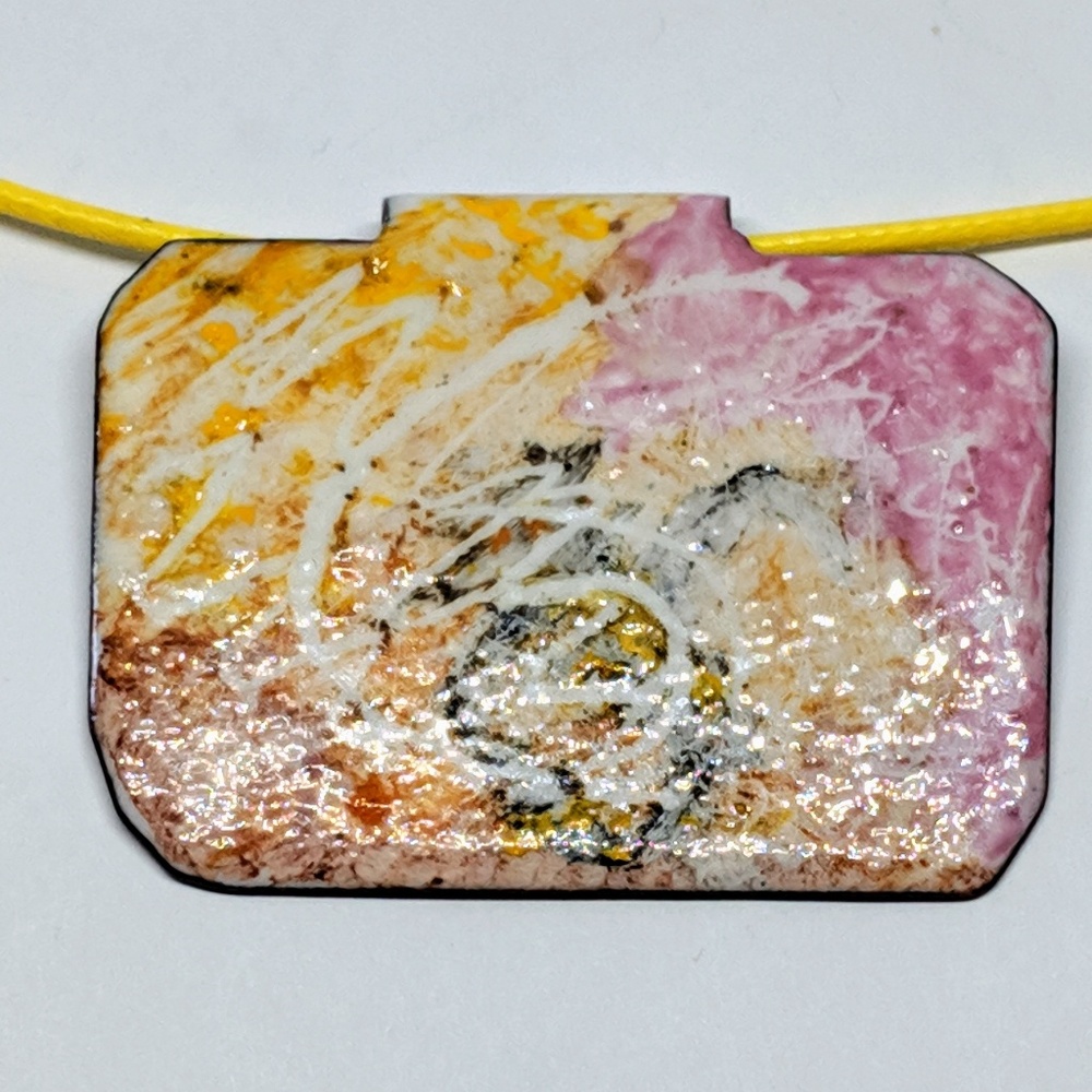 Handcrafted Abstract Pastel Enamel Pendant